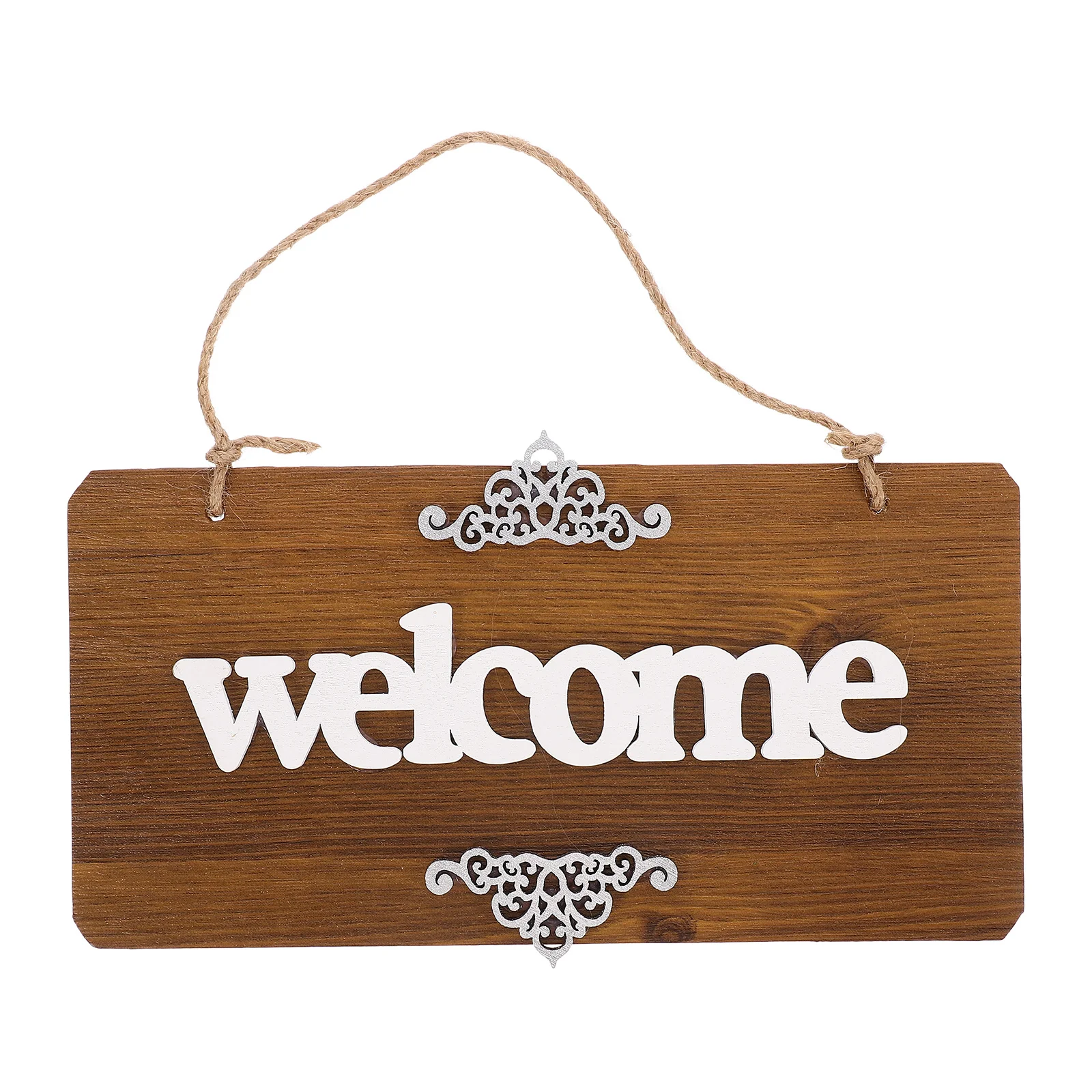 

Wooden Welcome Decorative Door Board Front Hanging Sign Hanger Wooden Door Plate Pendant Home Office Wall Mantel Decor