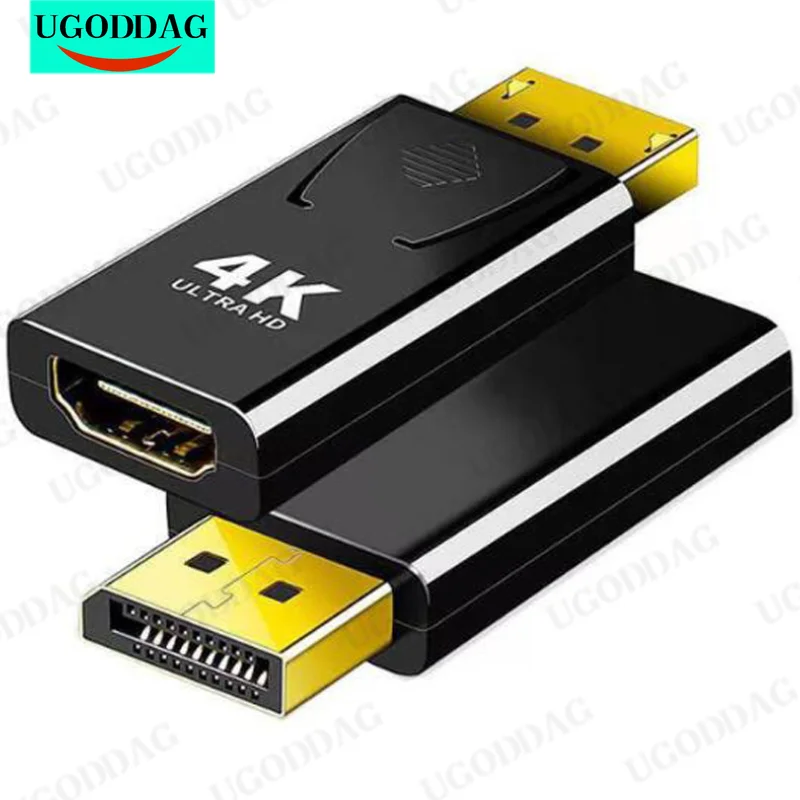 HDMI-Compatible to DP Male to Female Converter 4K Display Port to HDTV Adapter Video Audio HD Cable for PC TV Laptop Projector