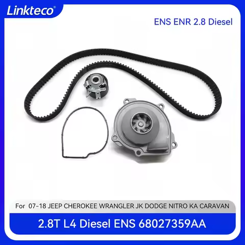 Engine Water Pump Timing Belt Kit Fit 2.8 T L L4 Diesel ENS For 07-18 JEEP WRANGLER CHEROKEE CHRYSLER DODGE GRAND CARAVAN 2.8T