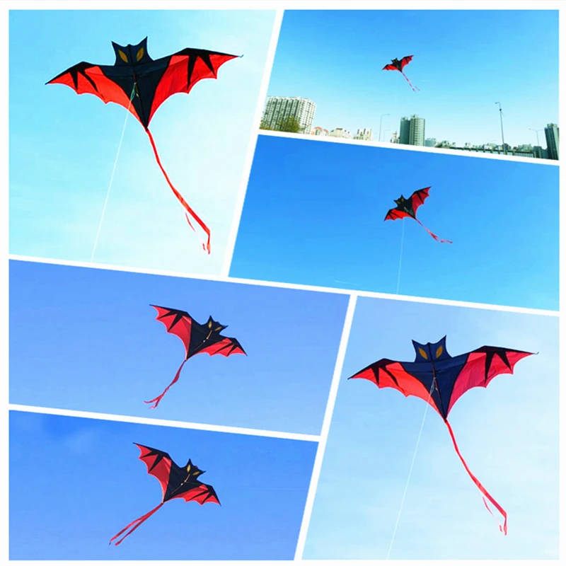 Free shipping bat kite flying outdoor fun toys children kites string line wei kite factory cerf koinobori fluger Sports play koi