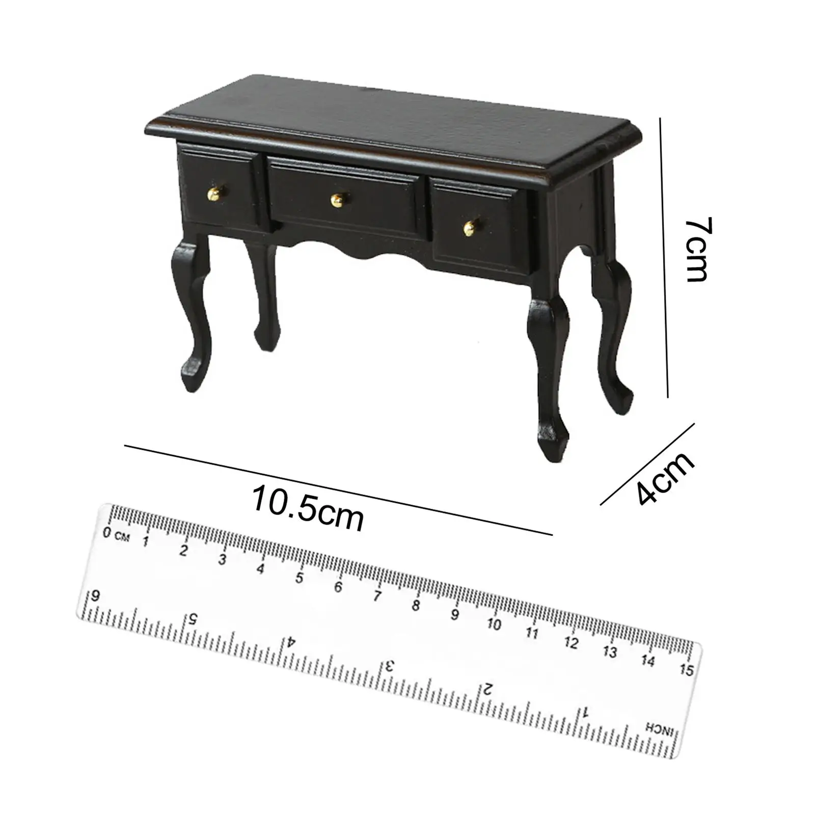 서랍이 있는 1/12 인형의 집 책상, DIY 프로젝트 레이아웃 액세서리