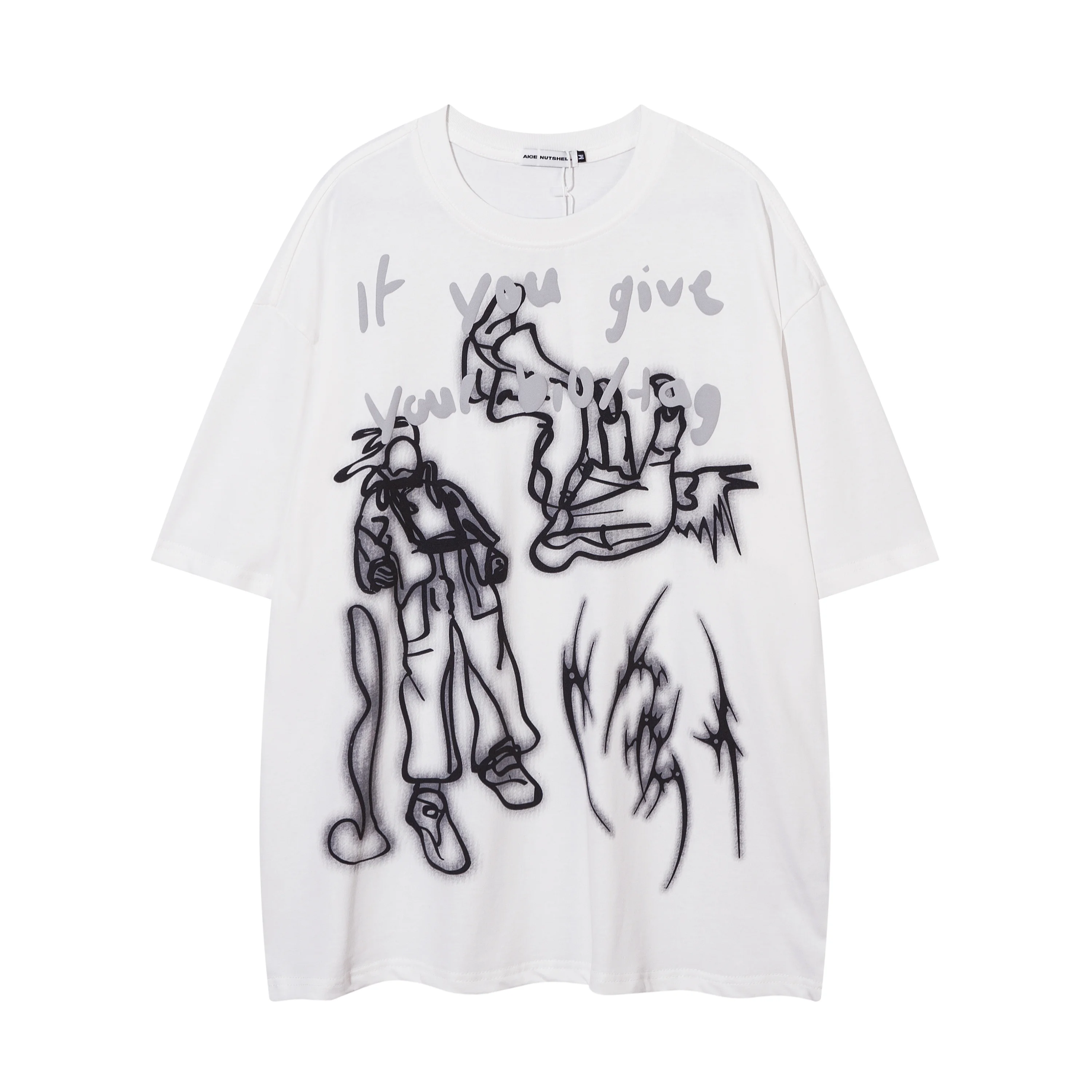 

P38 Summer New China-Chic Unisex INS Creative Short Sleeve Popular Breathable T-shirt