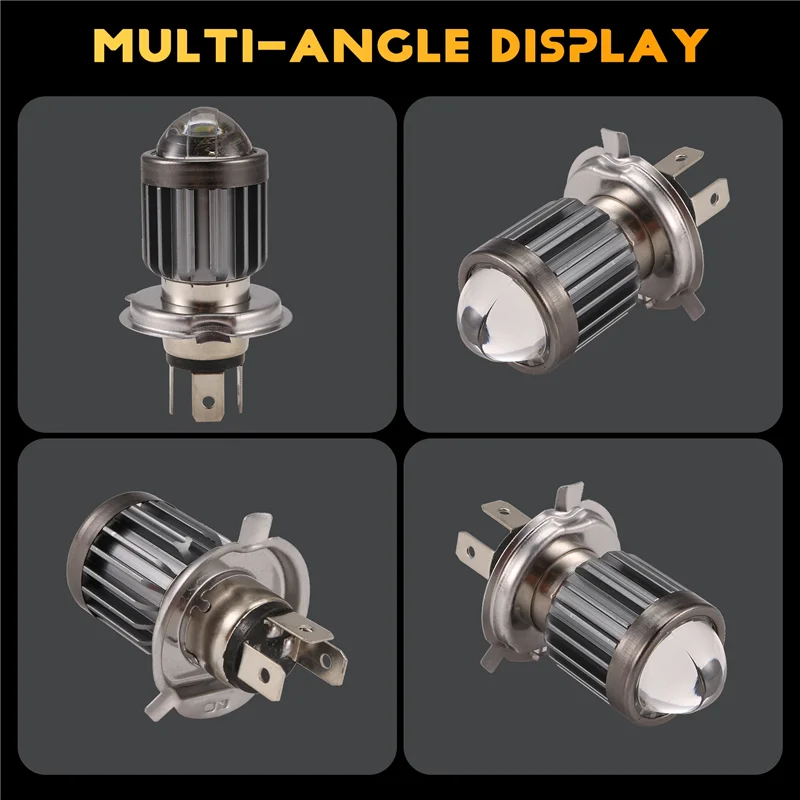 

H4 LED Spotlight Small Light Bulb LED Motorcycle Modified Headlight Integrated Two-Color Headlight Accessories