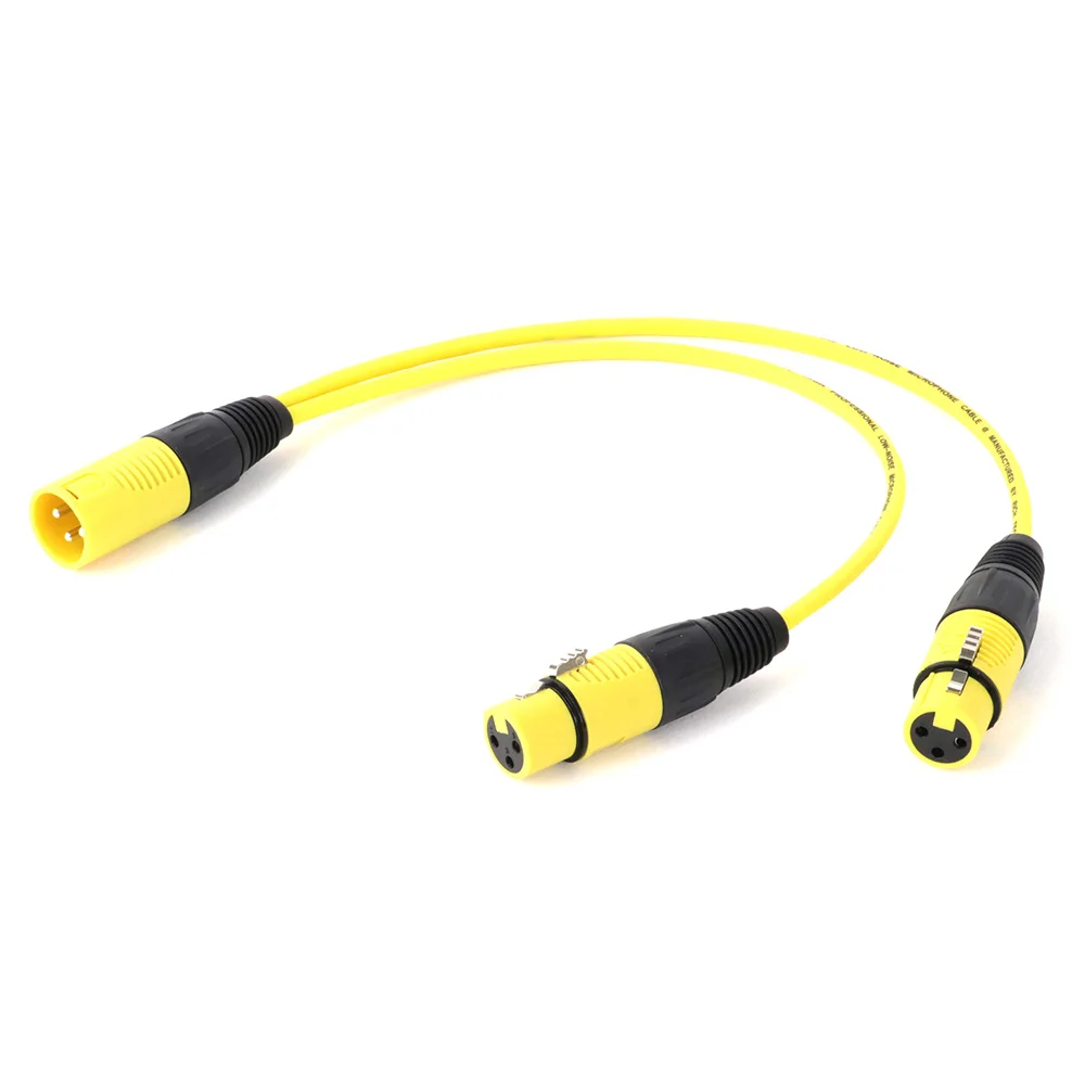 Plastikowa obudowa 3Pin XLR męski/żeński na podwójny XLR żeński/męski adapter jack konwerter przedłużacz do wzmacniacza głośnik mikrofon mikser — zdjęcie produktu 7