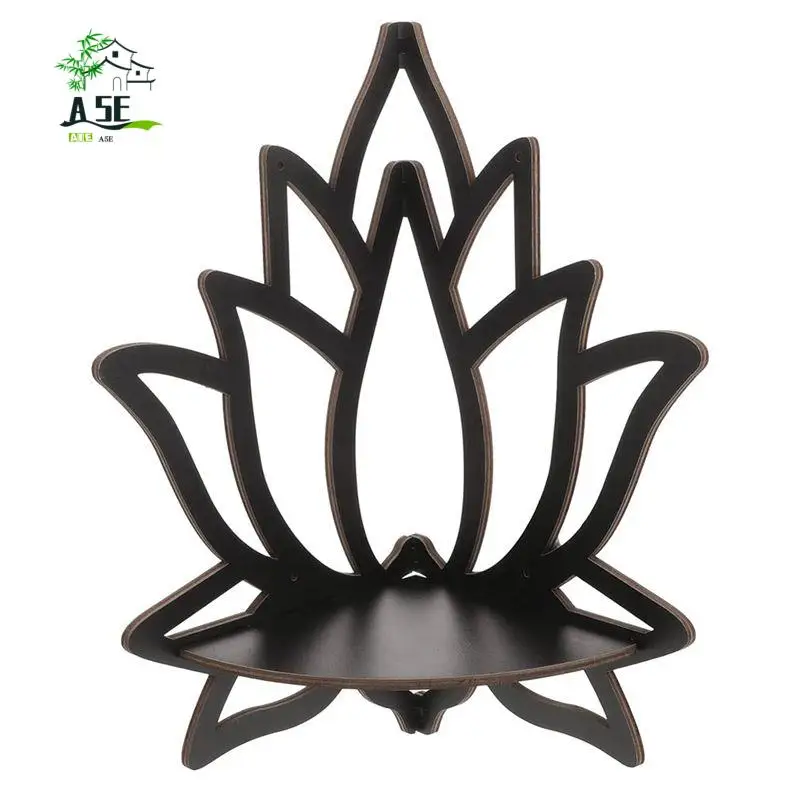 

A05E-Лотос угловая полка деревянная настенная плавающая полка декоративная полка для цветов и растений для спальни книга декор комнаты