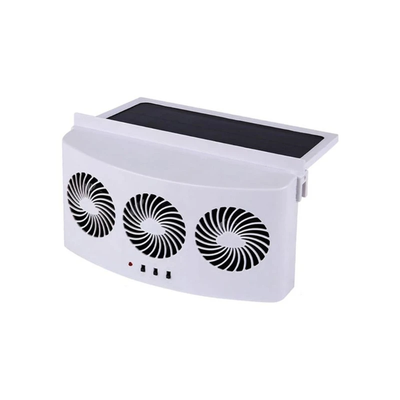 Solar Powered Fan Energy Saving Window Exhaust Fan Air Circulation Cooler Car Inside Summer Cooling Radiator Ventilator