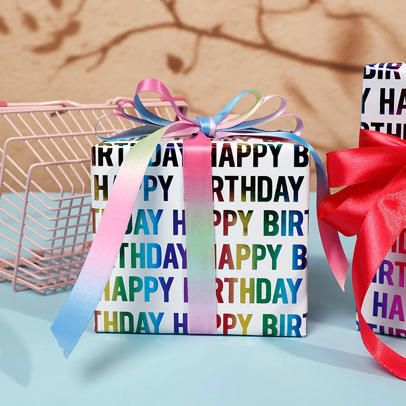 

Подарочная упаковка в горошек - Красочные горошки, 16,9x118 дюймов, Рождество, день рождения, свадьба, свадьба, праздник