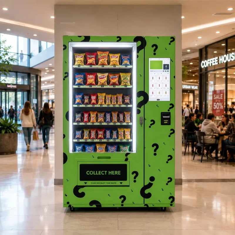 Snack and Drink Vending Machines 200-300 Capacity Custom Graphics Touch Screen Cashless Payment Retail Kiosk