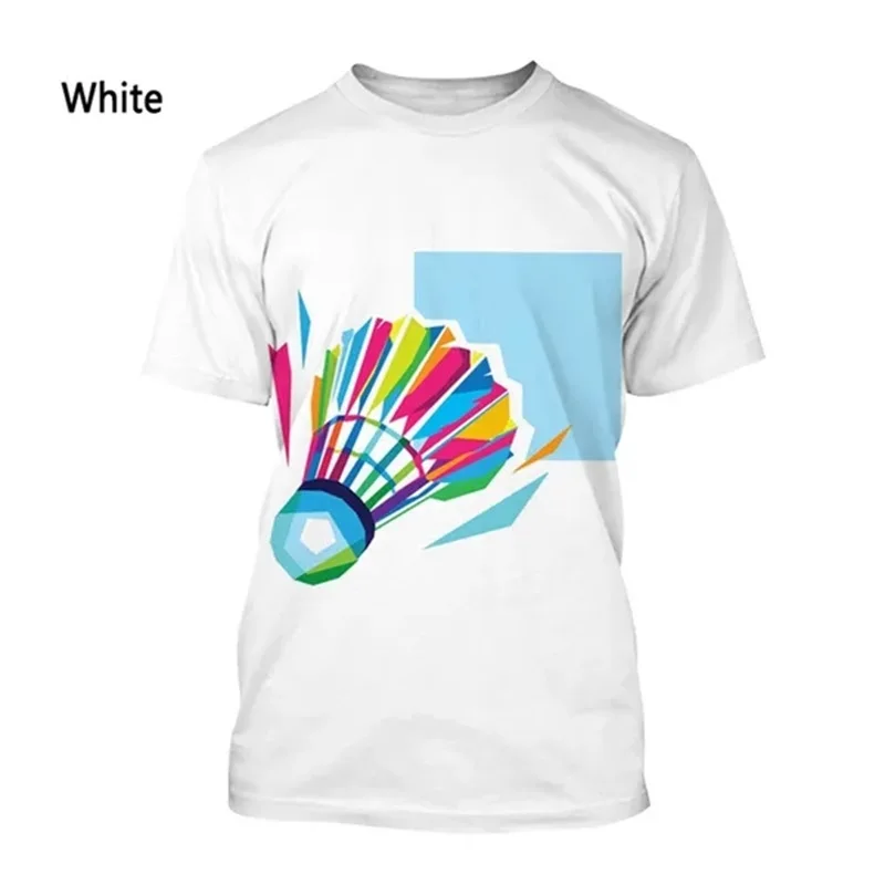 3D Printing Sports Badminton Graphic T-Shirt For Men Women Summer Casual Short Sleeve Tee Tops Men\'s Oversized Tshirt Streetwear