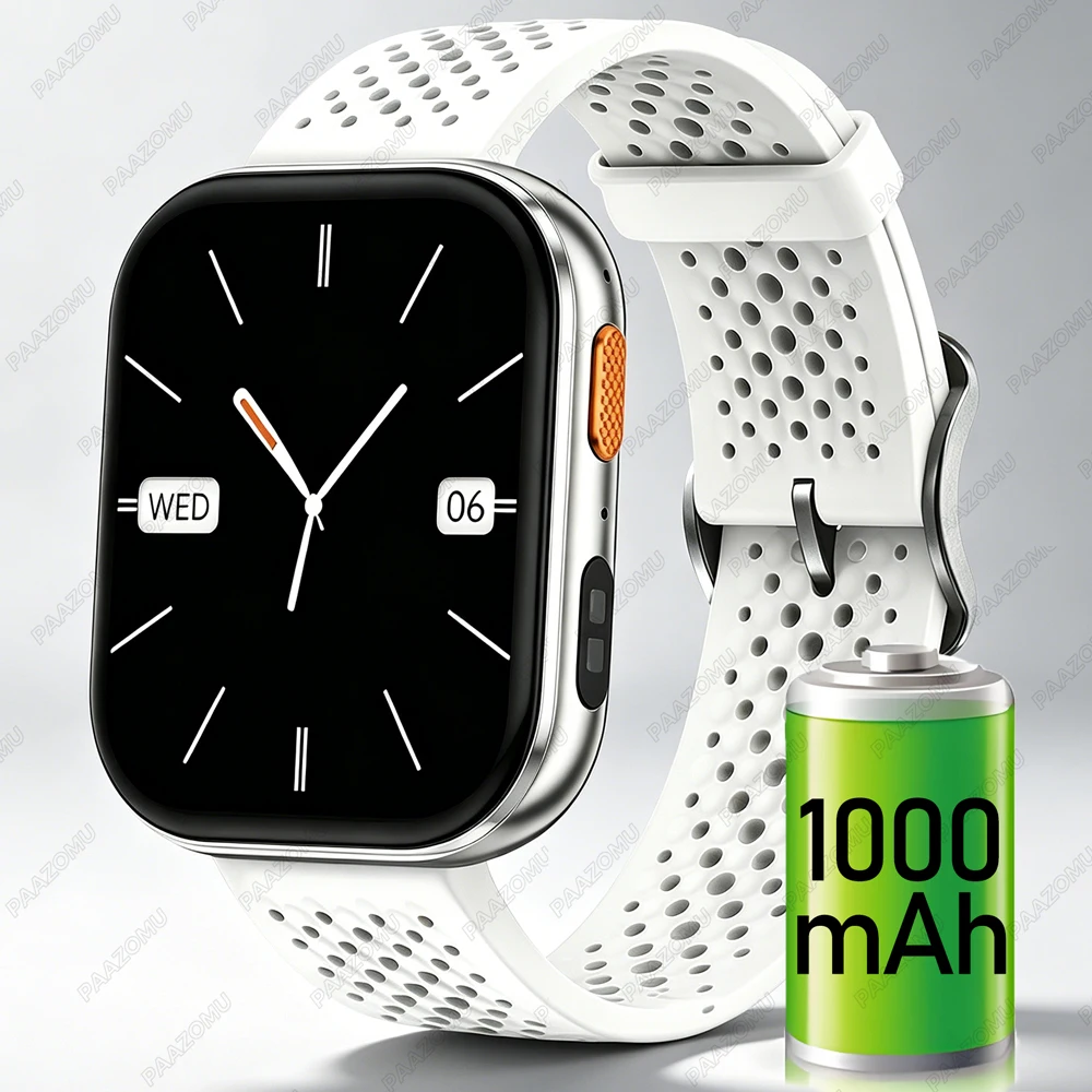 New 1000mAh Ultra Battery Smart Watches Men Heart Rate LED F