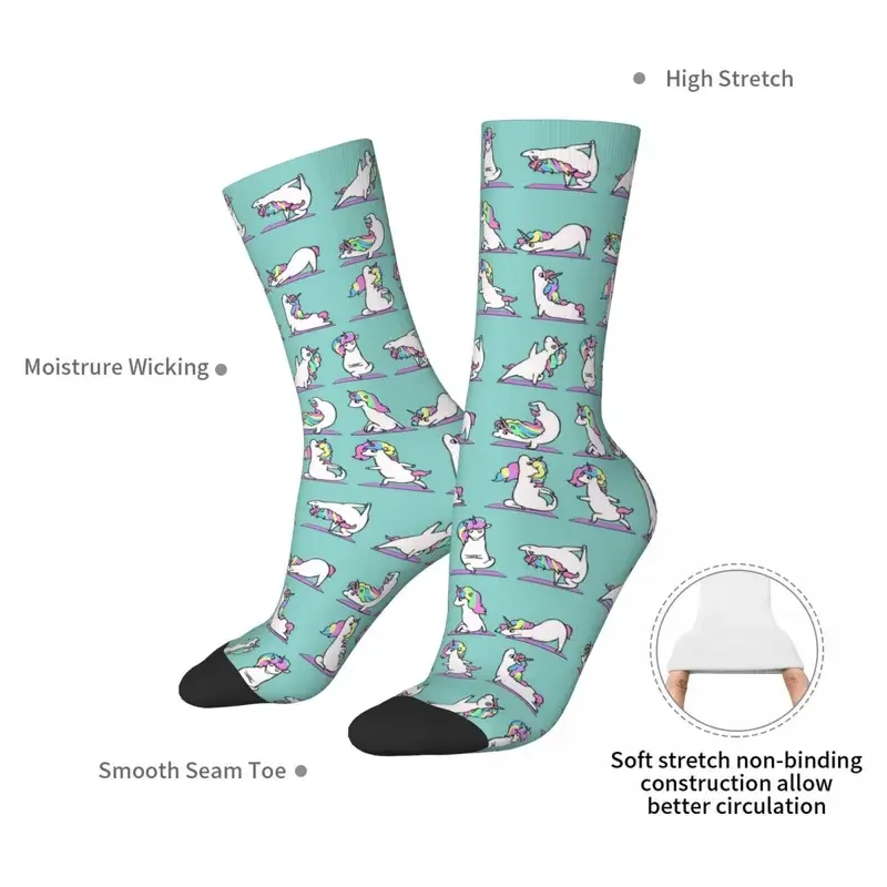 Y2K Unicorn Yoga Harajuku High Quality Stockings All Season Long Socks Accessories For Man'S Woman'S Birthday Present