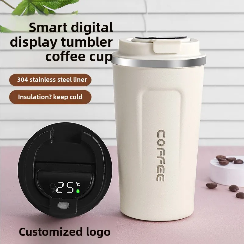 

Oem Tumbler Cups in Bulk Gift Cup Fahrenheit Cheap Stainless Steel Smart Water Bottle with Led Temperature Display Termo