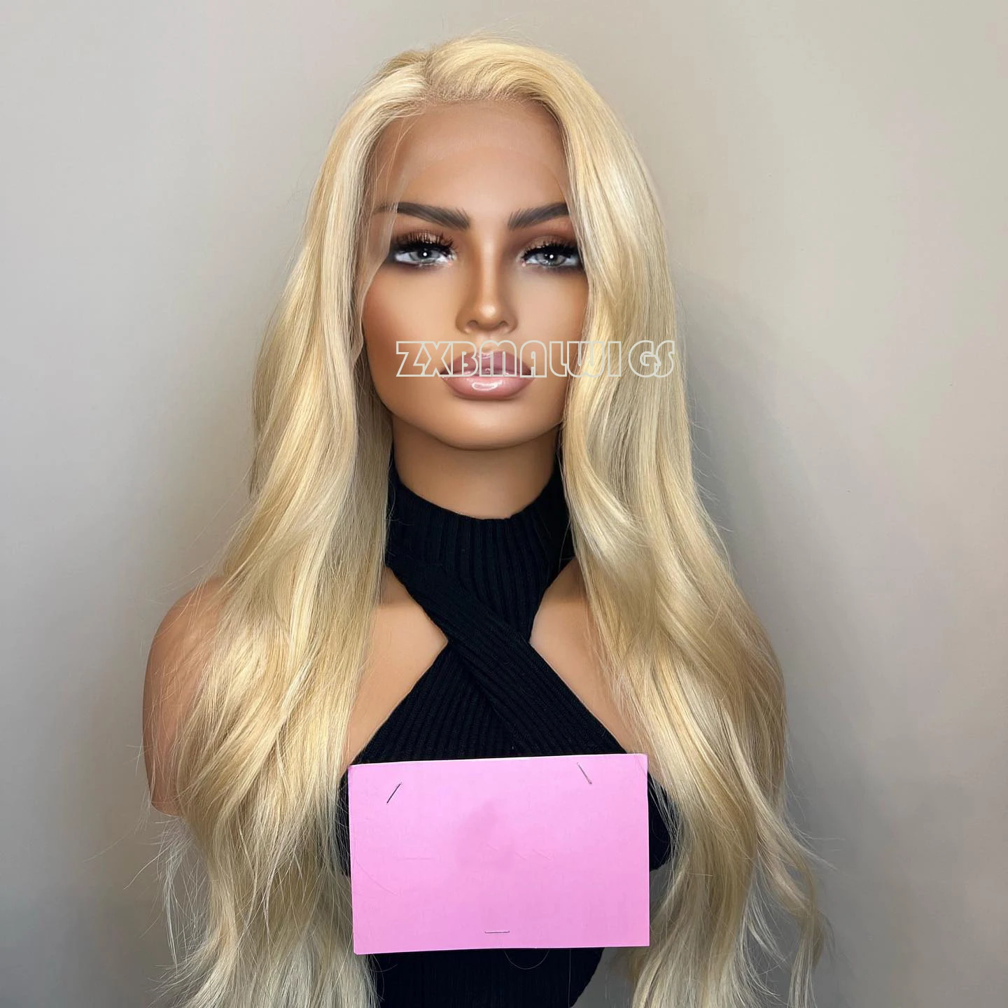 613 شقراء متموجة الشعر الاصطناعية 13X4 الدانتيل الجبهة الباروكات للنساء فضفاض موجة شعر مستعار الدانتيل ألياف مقاومة للحرارة الاستخدام اليومي تأثيري