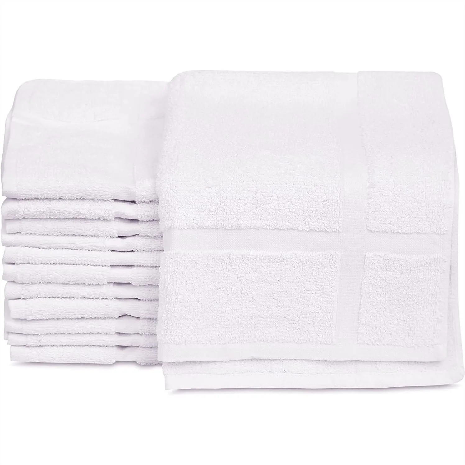 

12 Pack Cotton Blend Bath Mat Towels 18x25 Inches Quick Dry Machine Washable Hotel Quality