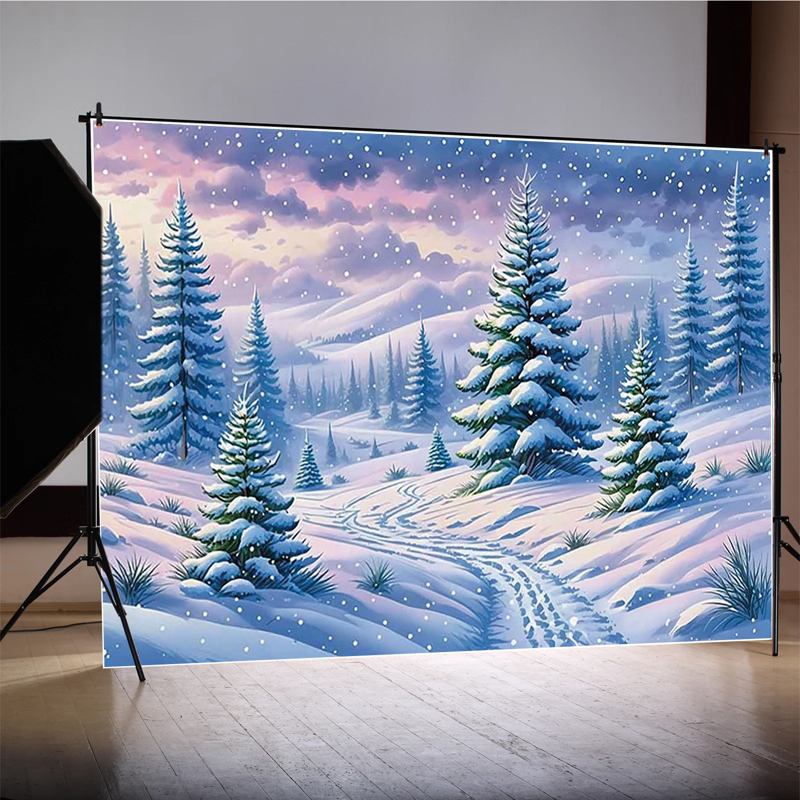 qg árvores de natal pano de fundo personalizado cabines de presente jardas fundos para decoração papel de parede photozone festival parede recém-nascido