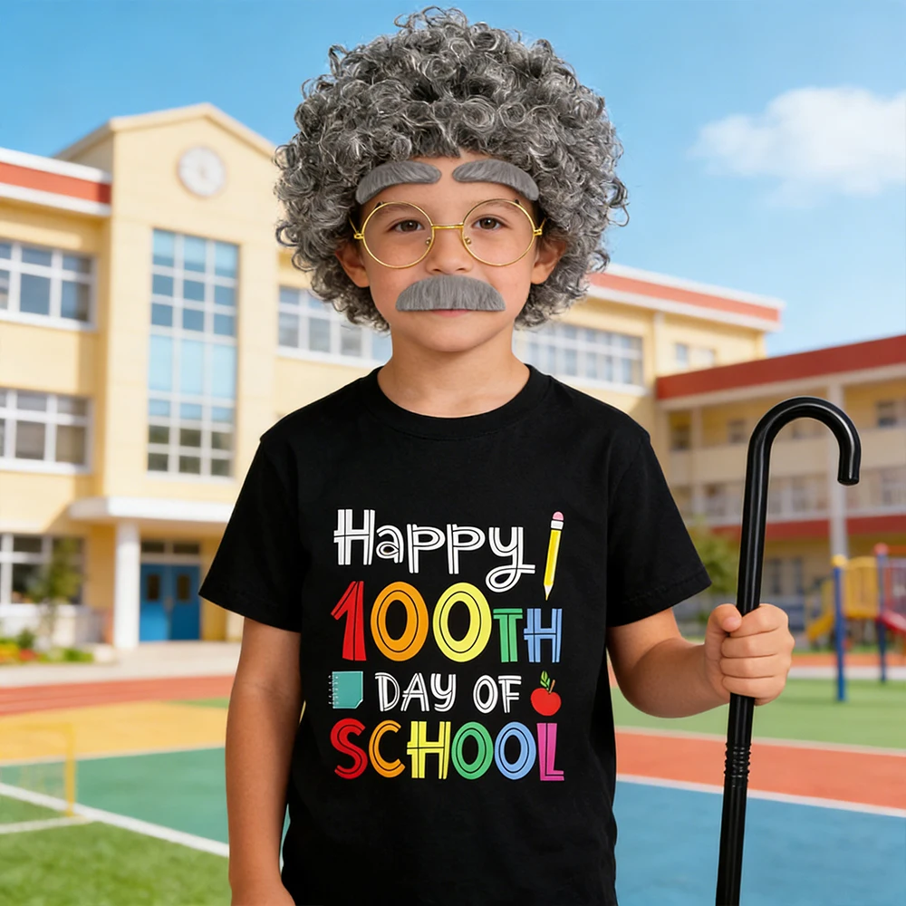 Boys Grandpa Old Person Performance Outfits Children 100 Days Of School Dress Up Gifts Old Man Costume for Kids Carnival Outfits