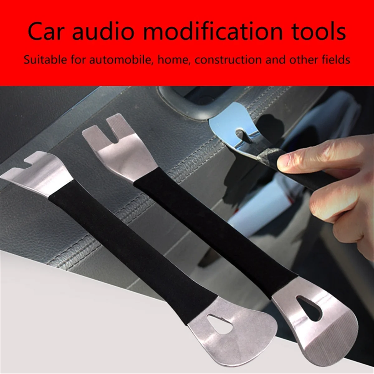 6 PCS Auto Door Clip Trim Removal Tools Kits Car Dashboard Audio Radio Panel Repair Metal Removal Pry Disassembly Tools