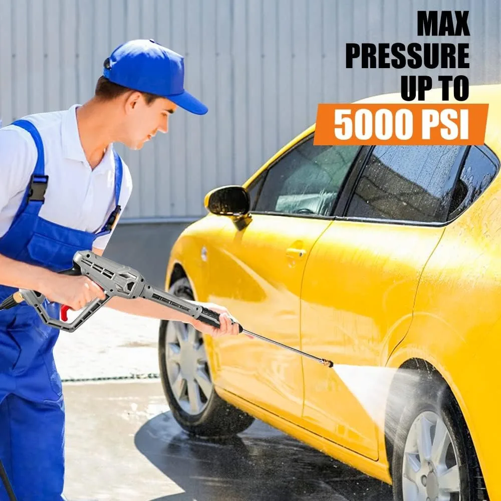 

Pressure Washer Gun with Extension Wand Replacement 5000 PSI High Power Washer Gun 39 Inch Adjustable Length