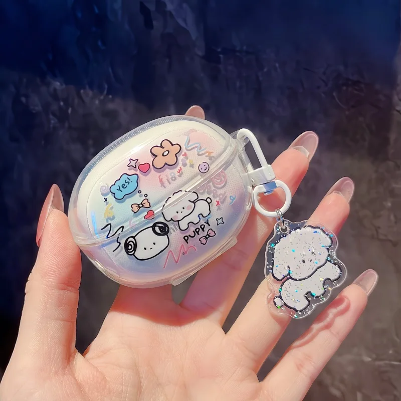 Чехол для наушников Lenovo LP40 Pro LP5Pro, беспроводная зарядная коробка с Bluetooth, Fanny Rabbit, вишневый бант с браслетом, чехол для наушников