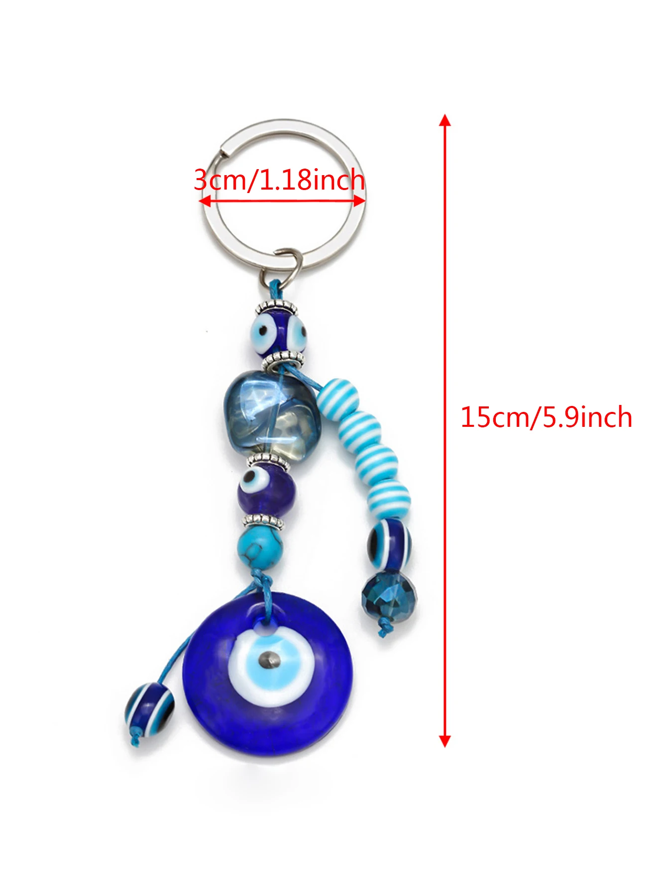 Lucky Eye Glass Turco Evil Eye Ciondolo Portachiavi Bead Nappa Portachiavi Borsa Portachiavi per auto Gioielli llavero porte clé