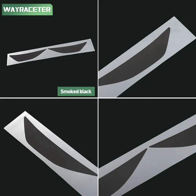 2 Pcs/Set Car Headlight Tint Smoked Black Protective Film Transparent TPU Sticker For Audi A6 C9 2025 S6 2026 Accessories