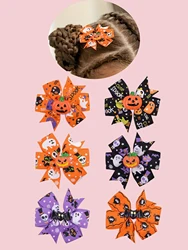 Halloween Party Fun Spider Pumpkin Hair Clip Cartoon Black Cat Skull Hair Accessories for Girls Happy Halloween Day Dress Up