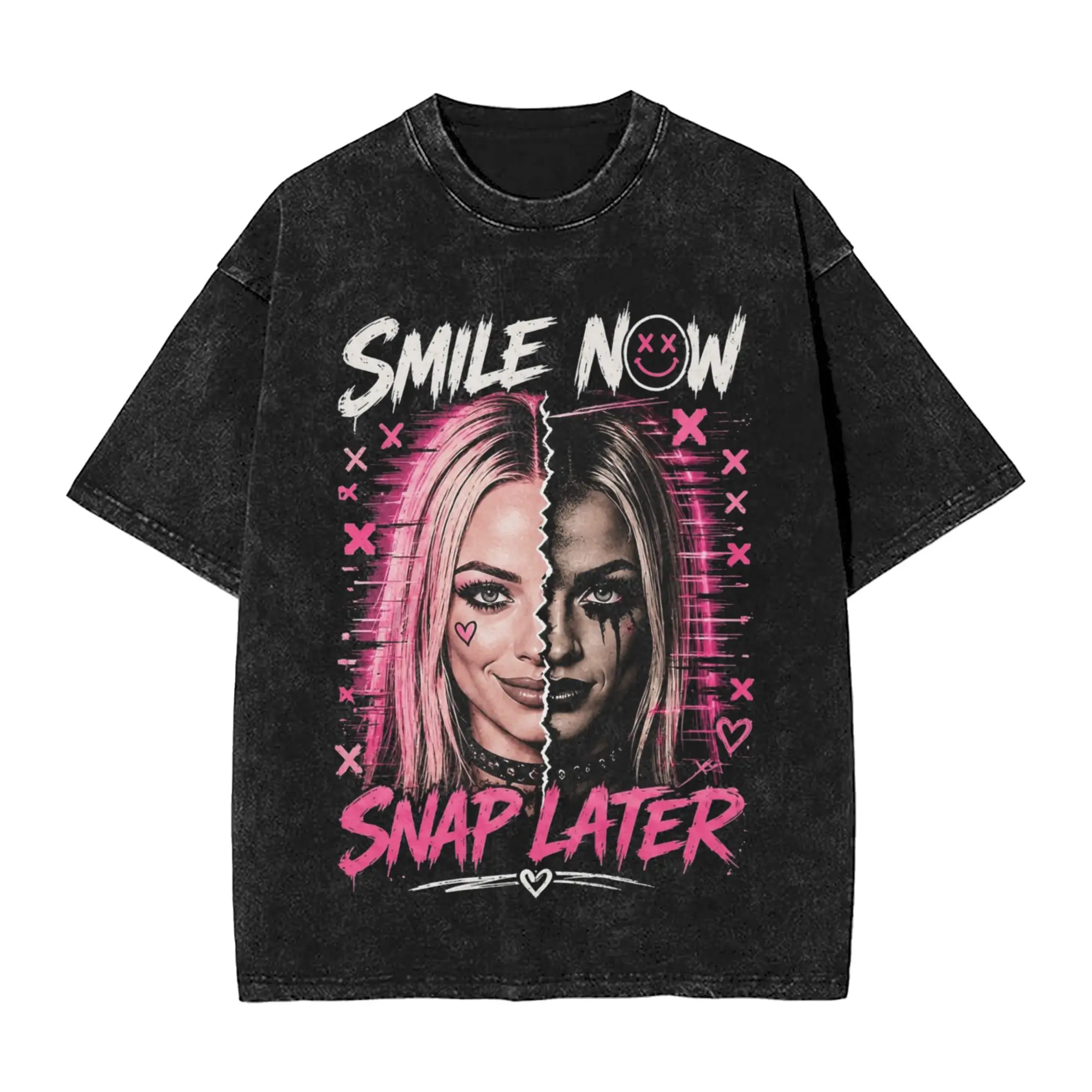 Liv Morgan Smile Wrestling Washed T Shirt Streetwear Hip Hop Vintage T-Shirts  Tee Shirt Men Women Short Sleeve Harajuku Summer