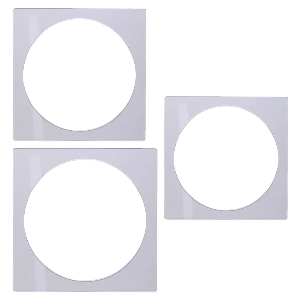 3 Pcs Baking Tools Mille- Cake Mold Turntable Acrylic Manual Cream Scraping Plate