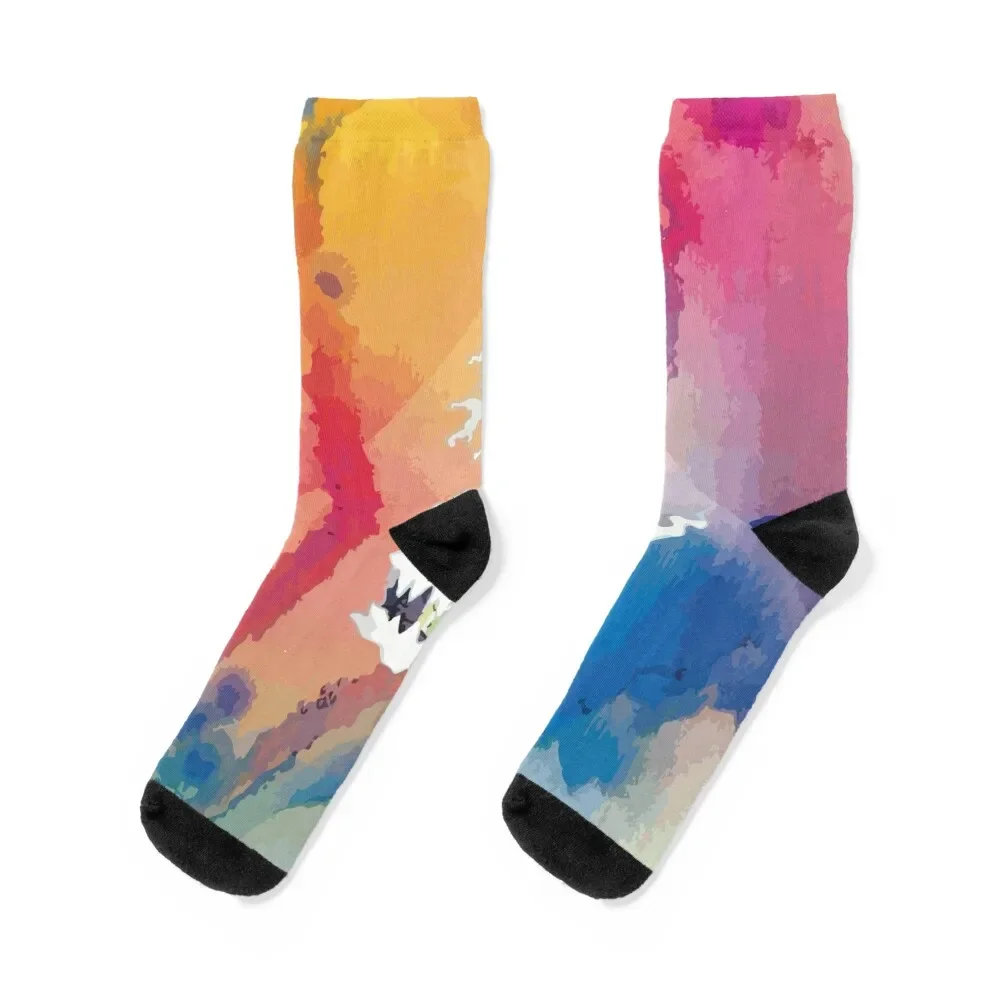 

Kid See Ghosts Cover Socks Climbing summer bright garter Hiking boots Socks For Girls Men's