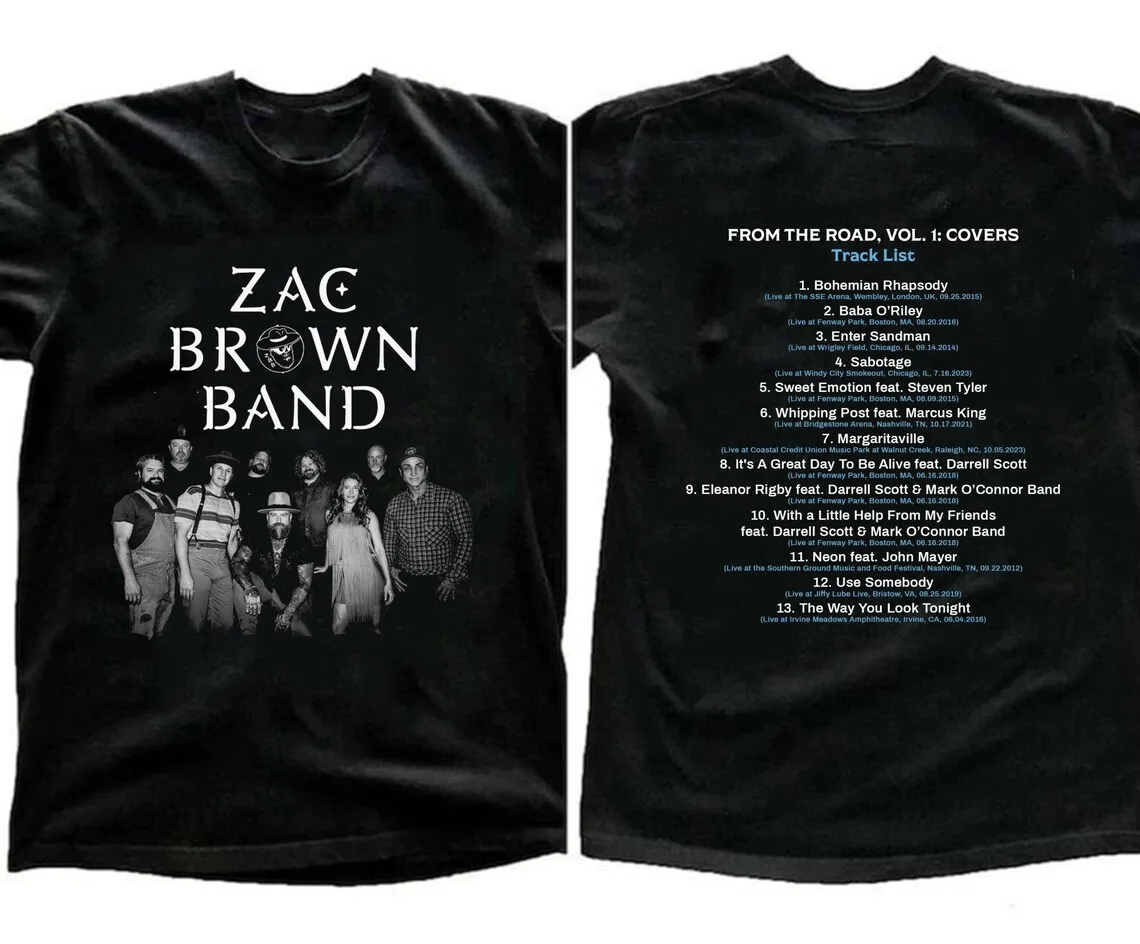 

Zac Brown Band 2024 Music Tour Black T-Shirt