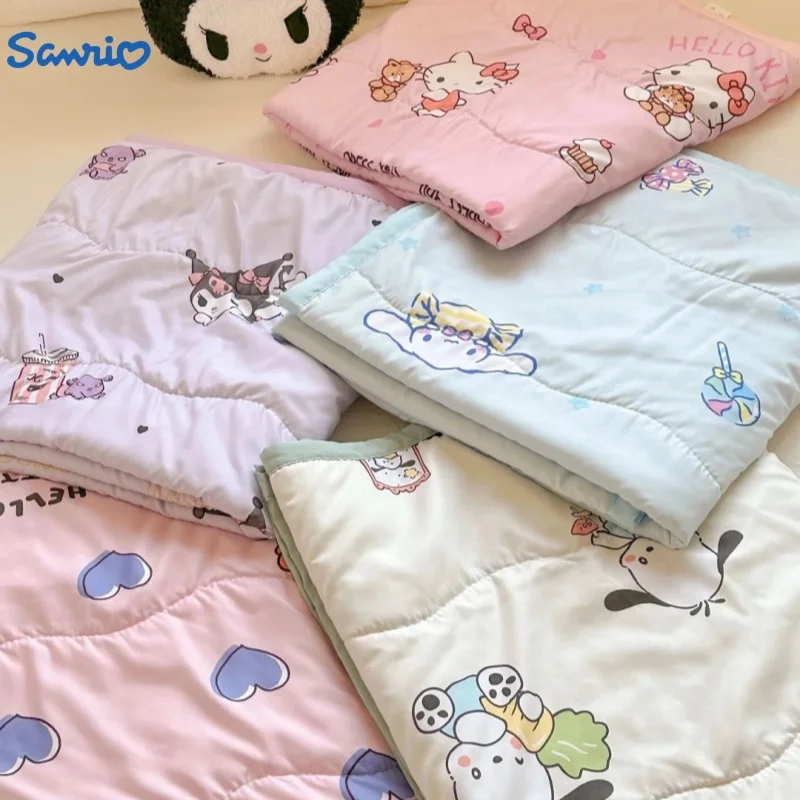 

Одеяло с кондиционером Sanrio Kuromi Cinnamoroll, милое детское одеяло Hello Kitty Pochacco, летнее дышащее покрывало