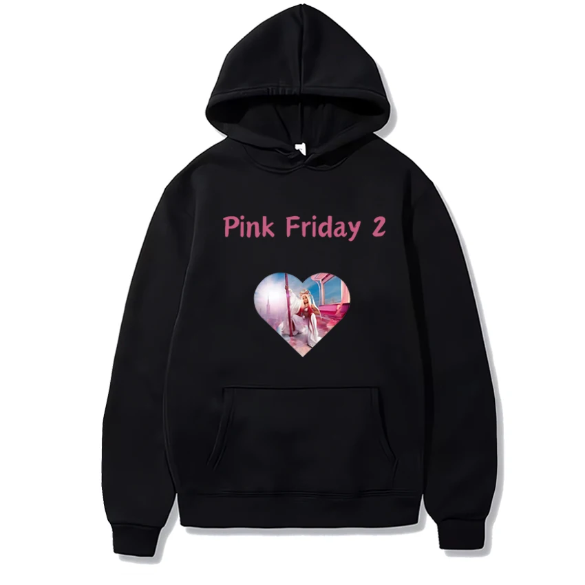 

Rapper Nicki Minaj Pink Friday 2 Graphics printed Hoodies Unisex fashion Y2k Sweatshirt Men women Fleece Long sleeve streetwear