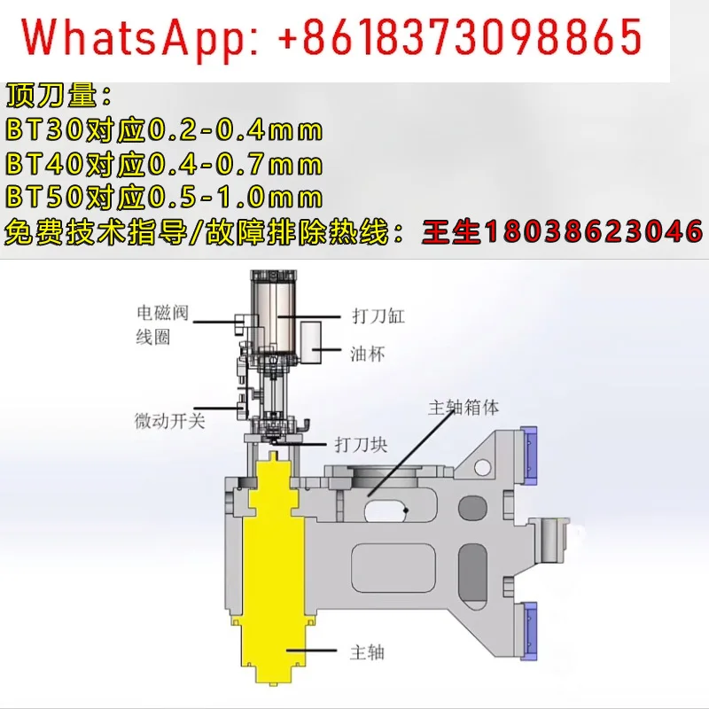 [Supplementary model] CNC machining center spindle knife cylinder 4.5T booster cylinder 3.5T/6T ton