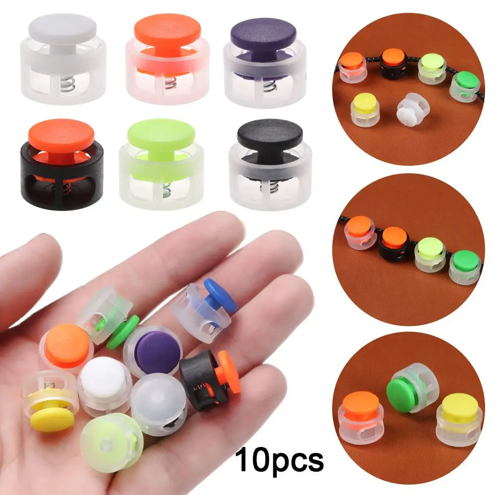 High Quality Multi-colors Sportswear Accessories 7mm Hole Toggle Clip Cord Lock Bean Apparel Shoelace Plastic Stopper