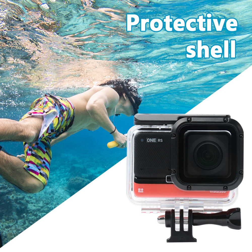 Protective Diving Case Diving Accessories Protective Cover Shell Support 60m Snorkeling for Insta360 One Rs 4k Action Camera