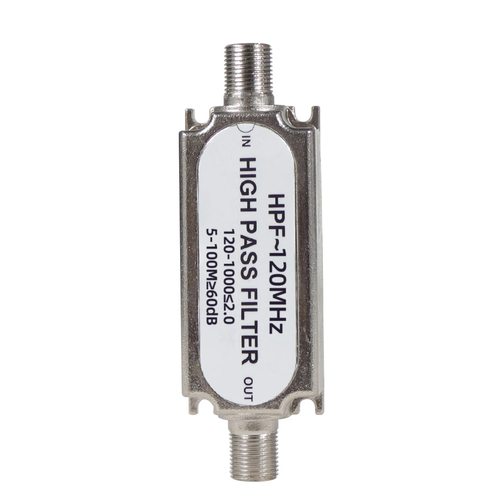 Conector tipo F HPF120MHz, filtro de paso alto, unidad Imperial, rosca de cabeza F, filtro de paso alto, filtrado de señal 120MHz