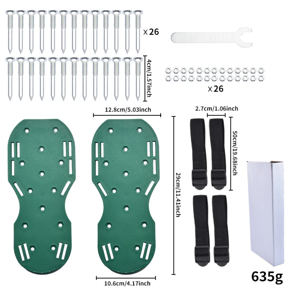 Adjustable Garden Lawn Aeration Sandals Heavy Duty Spiked Shoes For Soil Care Landscaping Tool Aerating Grass Footwear