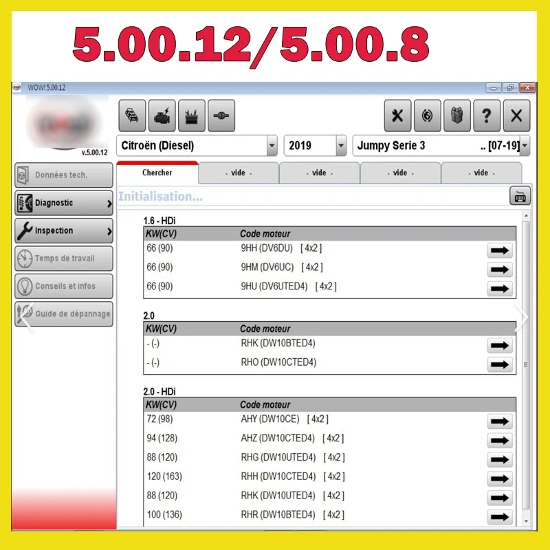 2024 Hot Selling W-O-W V5.00.12 W-OW 5.00.8 R2 Software Multi-languages with Kengen For Tcs Multi-diag Cars Diagnostic Tool