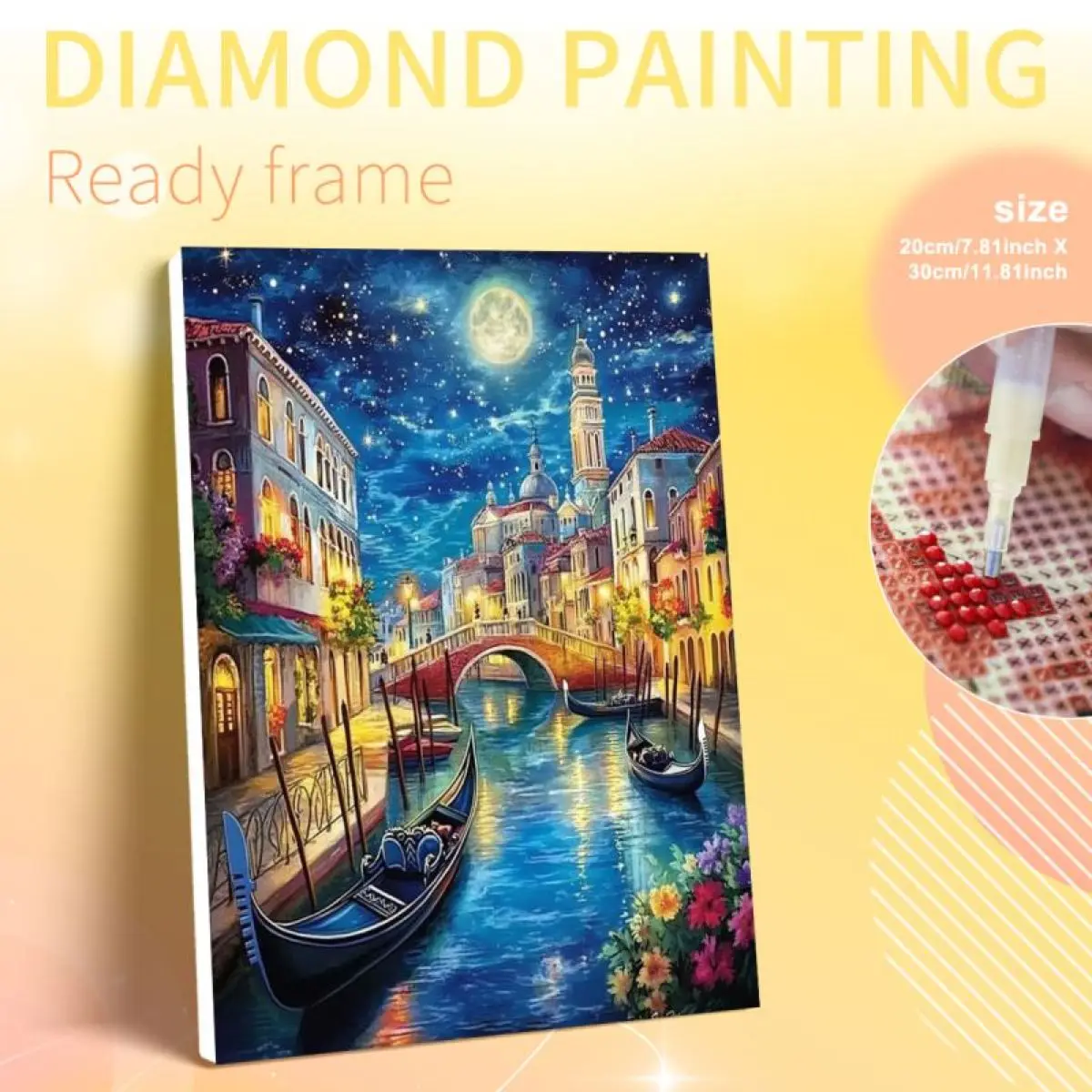 

Фоторамка с алмазной вышивкой «Город на воде», уникальный подарок, алмазная вышивка для взрослых, пейзаж, полная круглая/квадратная алмазная вышивка K