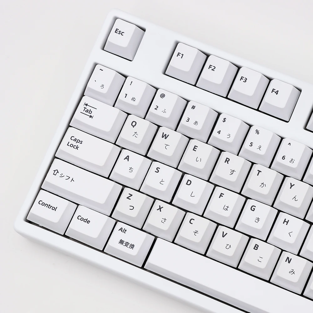 

GMK minimalist white keycap Japanese PBT cherry profile key caps for gk68 rk68 68 fl680 75 rk84 Mechanical Keyboard