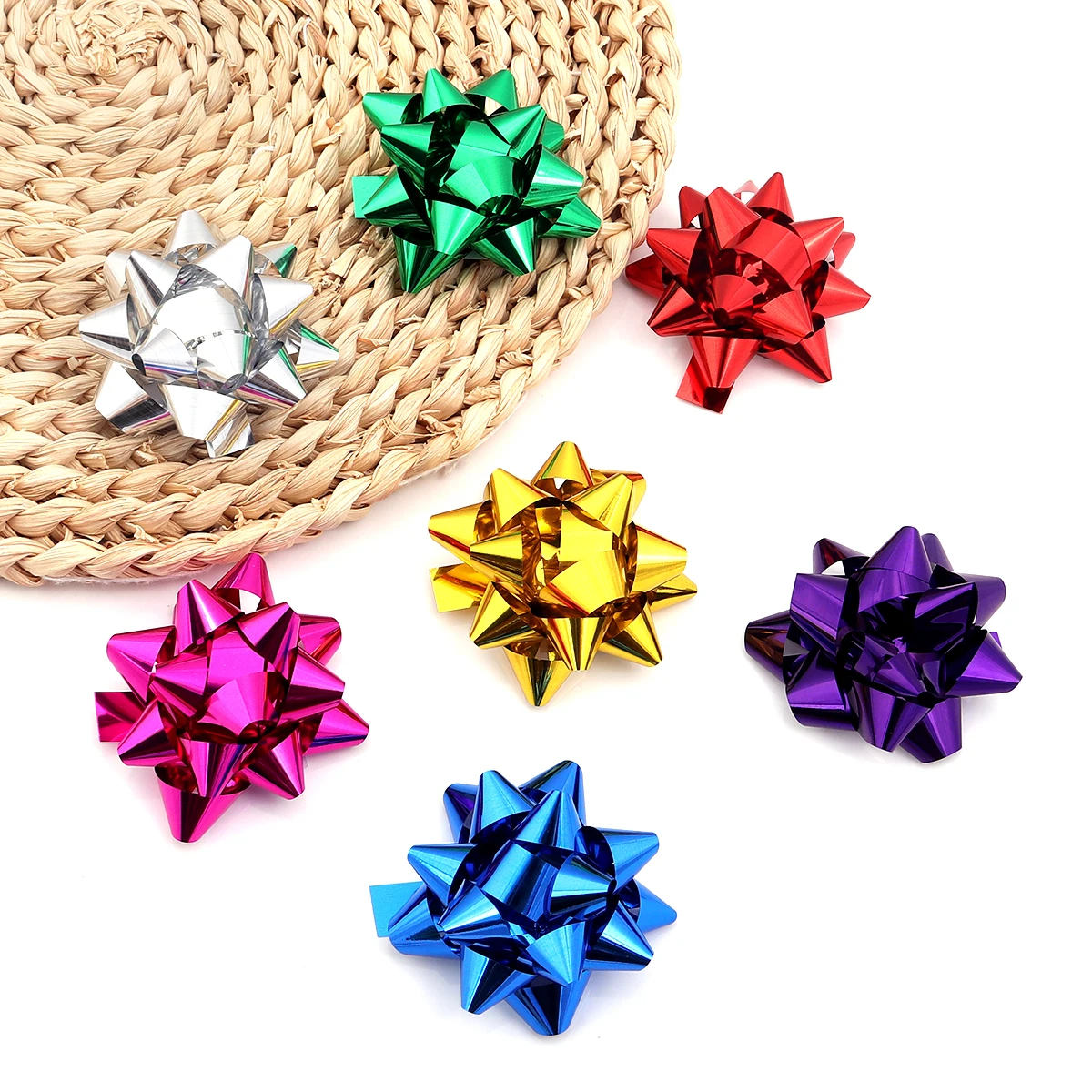 10-20Pcs/Lot Small Star Bows for Present Wrapping Multi Colors Christmas Ribbon Bows for Parties Birthdays Wedding Holidays image 6