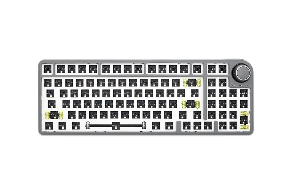 Dukharo-kit de teclado mecánico inalámbrico 96 VN96 98%, mando giratorio, 3 modos, interruptor intercambiable en caliente, efecto de iluminación RGB tipo c 2,4G BT