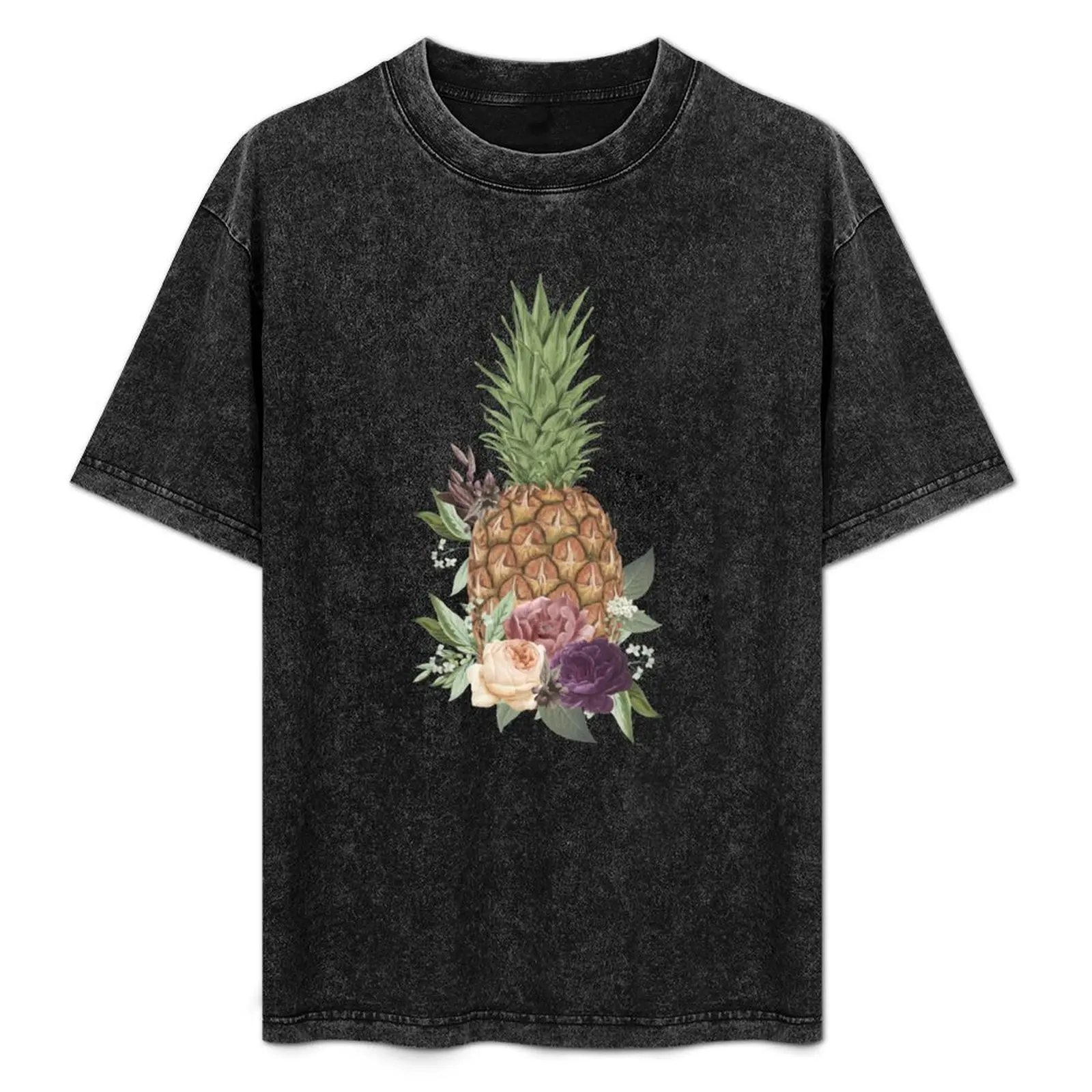 

Floral pineapple T-Shirt custom t-shirts boys animal print shirts graphic tee mens graphic t-shirts funny