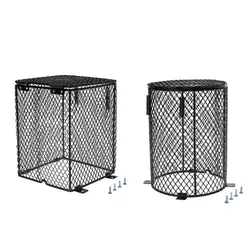 Reptile Heater Guard Heating Lamp Mesh Cover Anti-scald Lampshade Ceramic Light Bulb Protector Cylinder & Square Shaped