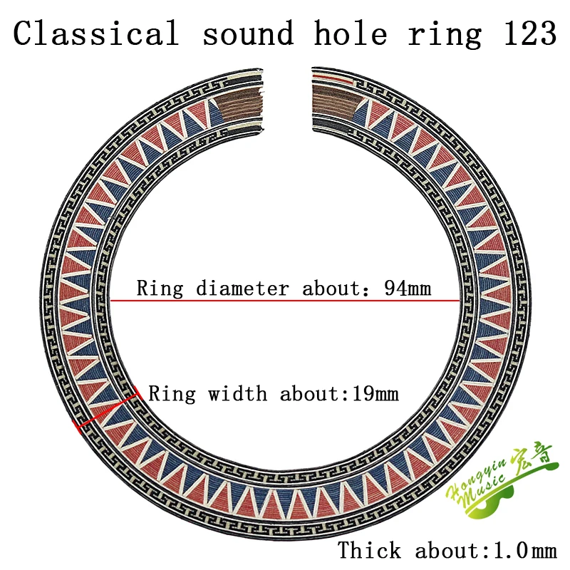 1 Stück Mundring für klassische Gitarre, Blumenmuster, Schalllochring, Massivholz-Gitarrenproduktionsmaterialien und Zubehör HUATOOL – Detail 16