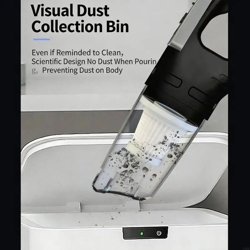 D5BE USB Fast Charging Handheld Cordless Vacuum Cleaner 120W Lightweight Portable for Auto Home Office and Pet Hair Cleaning