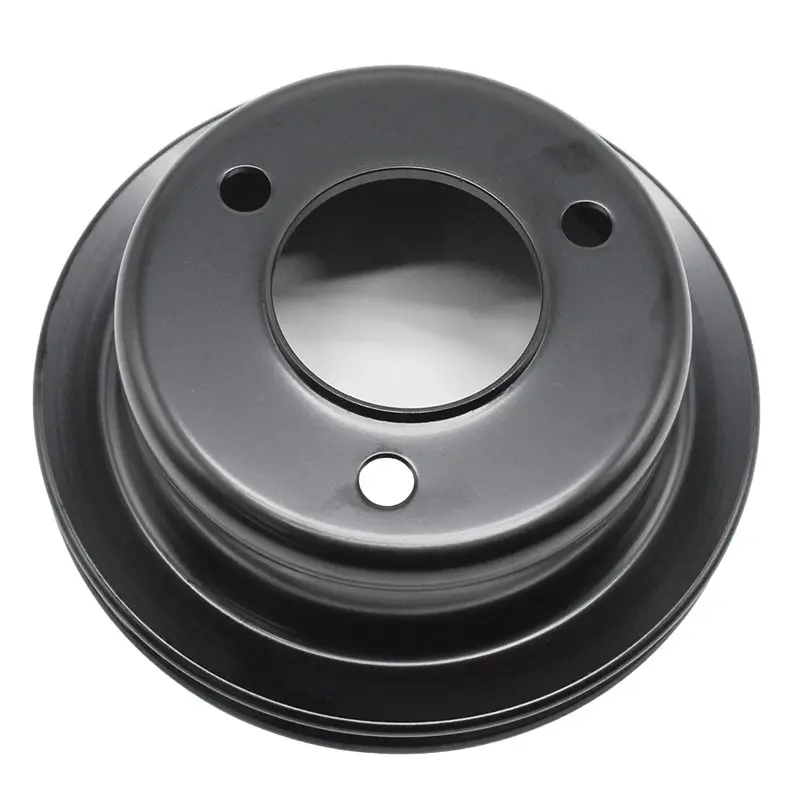 Black Steel Engine Pump Pulley Single 1 Groove Crankshaft Pulley For SB Ford 260 289 3 Bolt V8 1965-1966 Crank