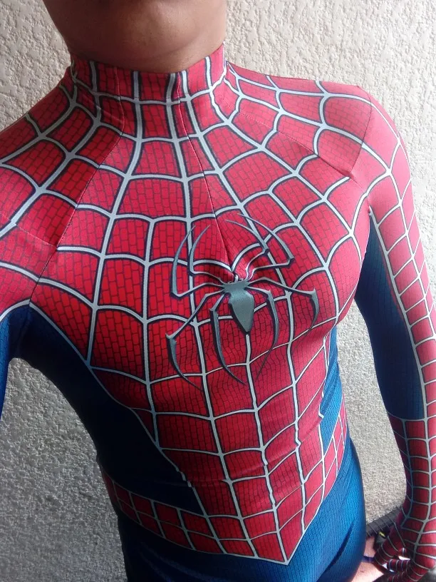 Raimi-disfraz de Spiderman para adultos, traje de Peter Parker, Spandex, estampado 3D, traje de Halloween, mono de superhéroe, trajes Zentai