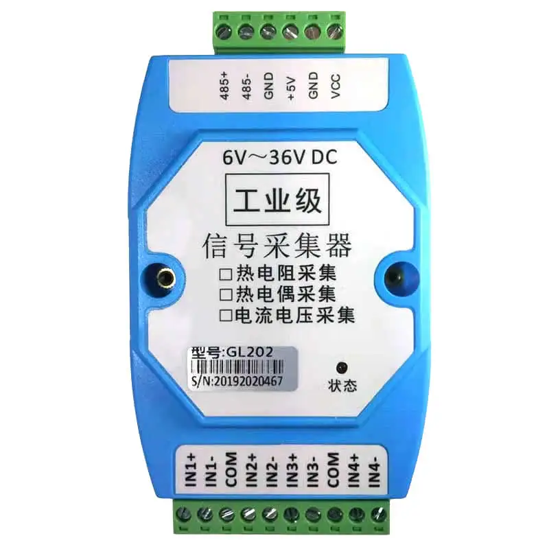 4/6 Channel K-type Thermocouple Input Temperature Acquisition Module To RS485 MODBUS-RTU Fully Isolated Temperature Transmitter