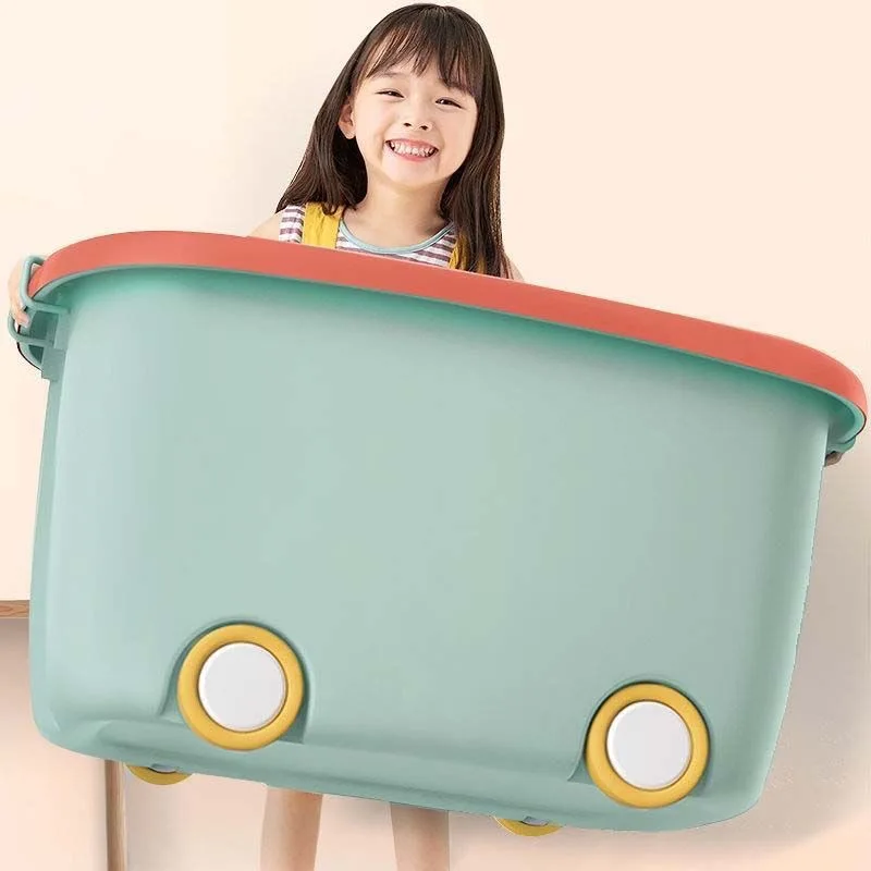 thickened-plastic-storage-box-with-wheels-newborn-baby-clothes-organizer-box-no-odor-new-model-family-storage-tools